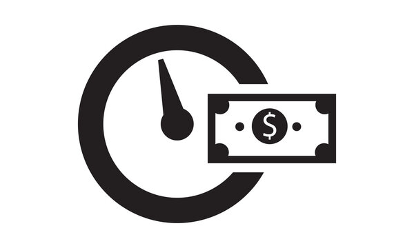 Time is money icon vector graphic