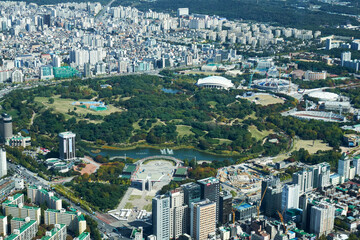 It is scenery of Seoul, capital city of Korea.
