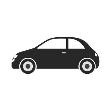 Car vector icon with black color