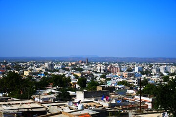 City View, landscape View, Blue sky, evening, Farms View