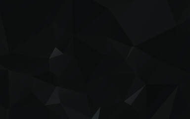 Modern Polygonal shapes background, low poly triangles mosaic, black crystals backdrop, vector design wallpaper. High technology and luxury concept.