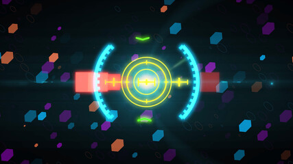 New HUD elements with highlights. Sight mode.