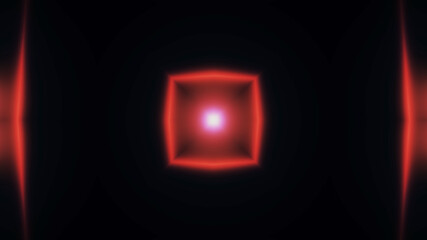 Beautiful lens flare with rays on a black background.