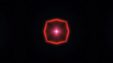 Beautiful designer drawing illustration with rays and black background.