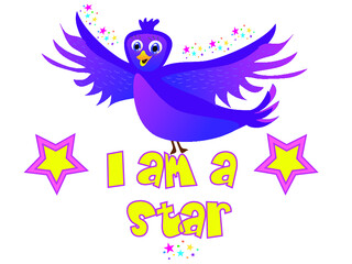 blue bird on a white background