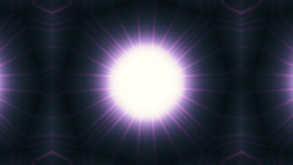 Beautiful designer drawing illustration with rays and black background.