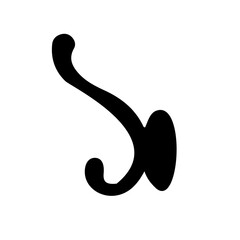 Hooks-hangers for clothes. Vector image.