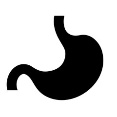 Stomach silhouette vector icon