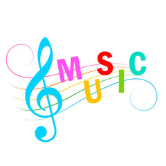 Colorful music staff icon