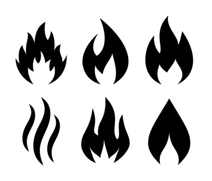 Flame and fire vector icon