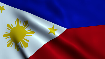 Close up of Philippines flag background.