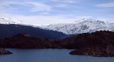 Obraz premium lake and mountains