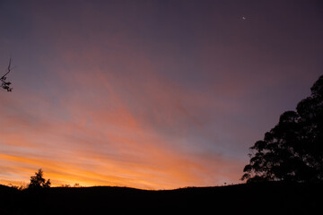 sunset in the mountains