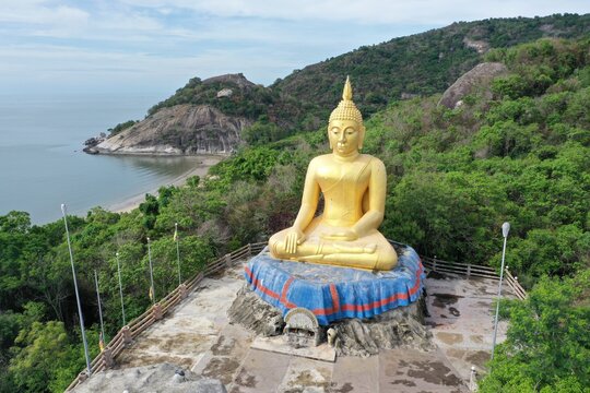 Buddha statue atop a mountain in Hua Hin Thailand