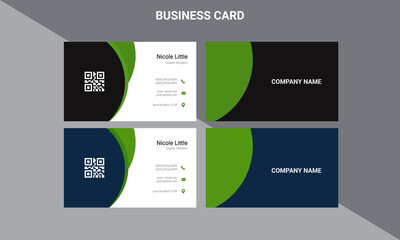 Creative and professional business card design, Clean visiting card, Contact card and name card design template