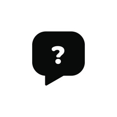question mark bubble chat Icon Vector Logo Template 