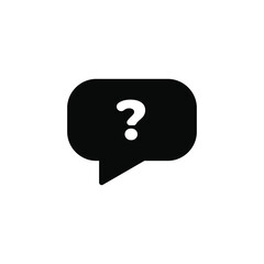 question mark bubble chat Icon Vector Logo Template 