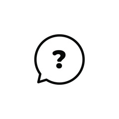 question mark bubble chat Icon Vector Logo Template 