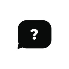 question mark bubble chat Icon Vector Logo Template 