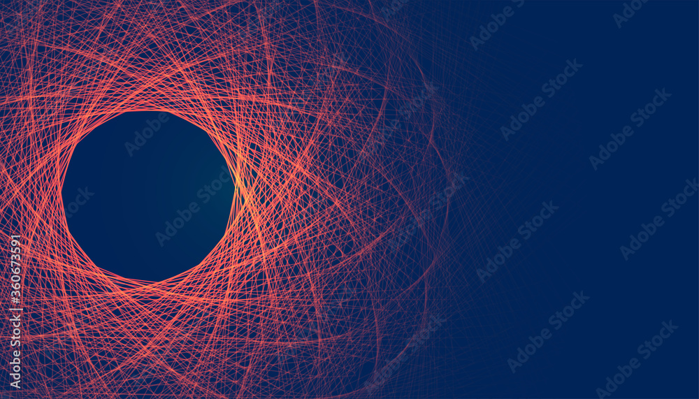 Wall mural abstract glowing fractal lines mesh digital background