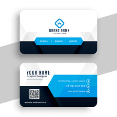 modern blue professional business card template design