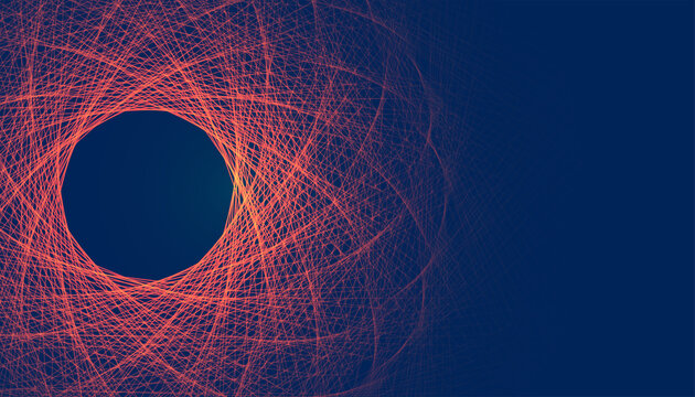 Fototapeta abstract glowing fractal lines mesh digital background