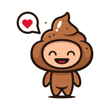 recommend clip art: Cute poop mascot character design