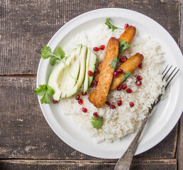 Senegalese stew with avocado and  tempeh