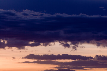 Sunset and beautiful cloudscape in the Maasai Mara, Kenya