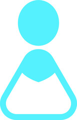 Modern user icon - Single coloured woman