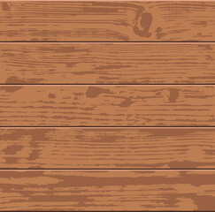 Vector brown wooden wall, plank, table or floor surface. Grunge retro vintage wooden texture. Wood texture