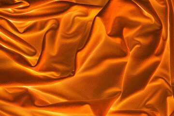 Golden fabric, cloth as wave background