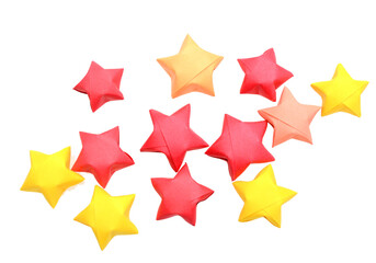 origami lucky stars isolated white