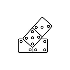 domino game line icon. Signs and symbols can be used for web, logo, mobile app, UI, UX