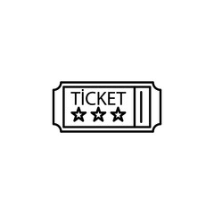 ticket line icon. Signs and symbols can be used for web, logo, mobile app, UI, UX