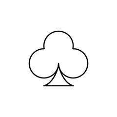 spade, casino line icon. Signs and symbols can be used for web, logo, mobile app, UI, UX