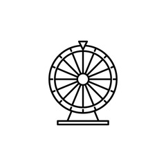 Fototapeta premium fortune wheel line icon. Signs and symbols can be used for web, logo, mobile app, UI, UX