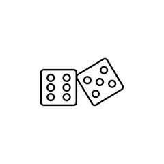 dice line icon. Signs and symbols can be used for web, logo, mobile app, UI, UX