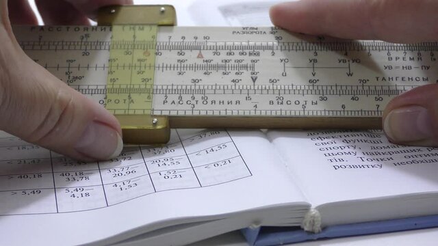 Make calculations on a logarithmic ruler.