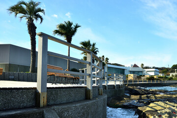 観音崎ボードウォーク　神奈川県横須賀市走水の風景