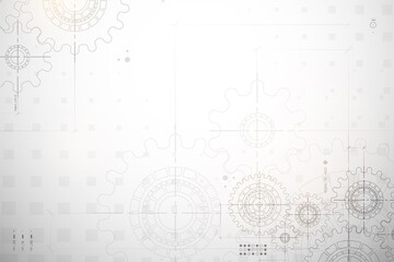 Technical background. Abstract parts of engine. Vector illustration.