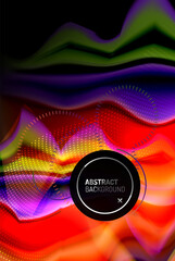 Obraz premium Liquid gradients abstract background, color wave pattern poster design for Wallpaper, Banner, Background, Card, Book Illustration, landing page