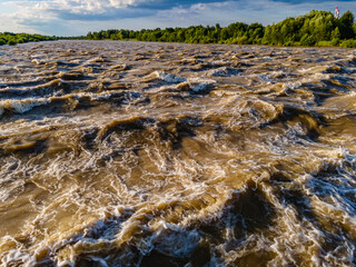 rough surface of the river