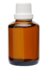 Medicine bottle syrup isolated on white backgroundf with clipping path