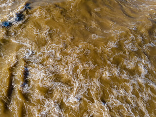 rough surface of the river