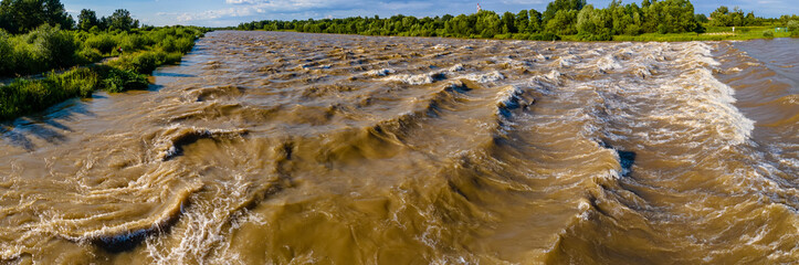 rough surface of the river