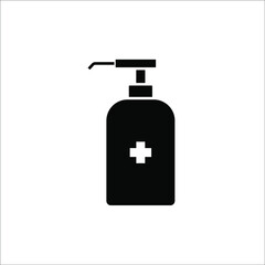 Hand Sanitizer icon. bottle medical icon. icon symbol vector eps10. white background isolated.