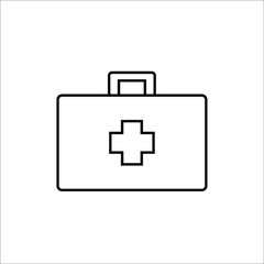 Hospital and medical set line icons in flat design for web site design and mobile apps.