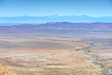 VIEW OF THE TANKWA VALLEY from Gannaga Pass, Tankwa Karoo National Park, northern Cape, South africa
