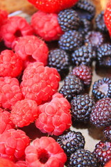 raspberries and black raspberries